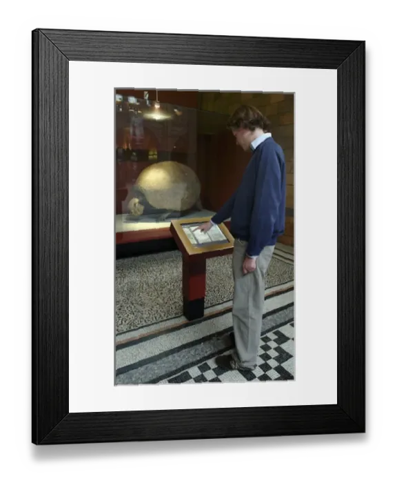 Framed Print : Touch-screen display in the Central Hall Framed Print : Touch-screen display in the Central Hall