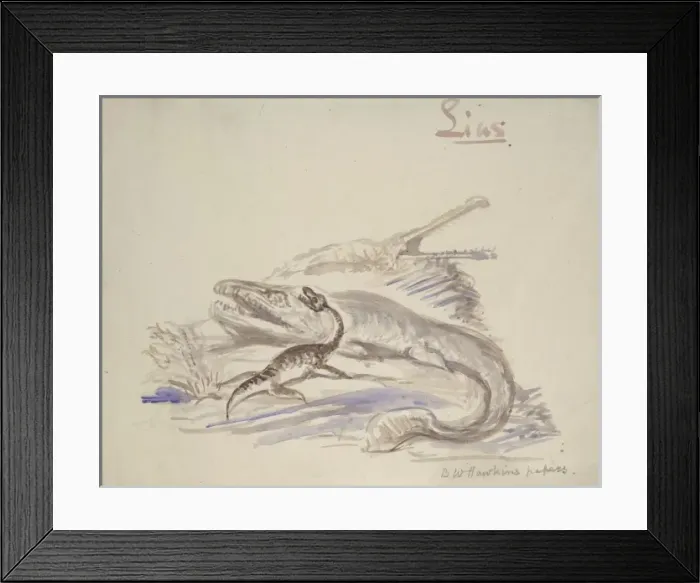 Framed Print : Ichthyosaurus, Plesiosaurus, Stenosaurus