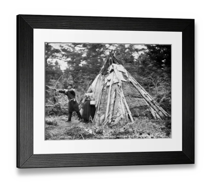 Framed Print : Mic-Mac Indian hut, Halifax (1873) Framed Print : Mic-Mac Indian hut, Halifax (1873)