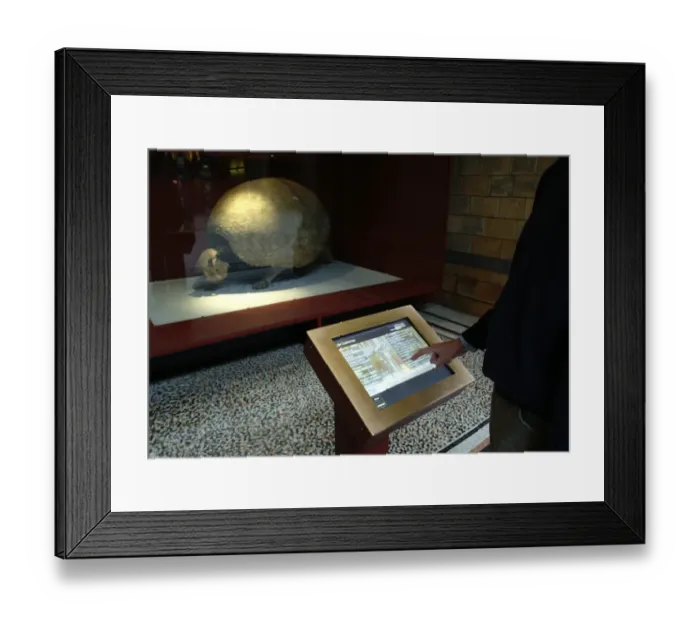 Framed Print : Touch-screen display in the Central Hall Framed Print : Touch-screen display in the Central Hall