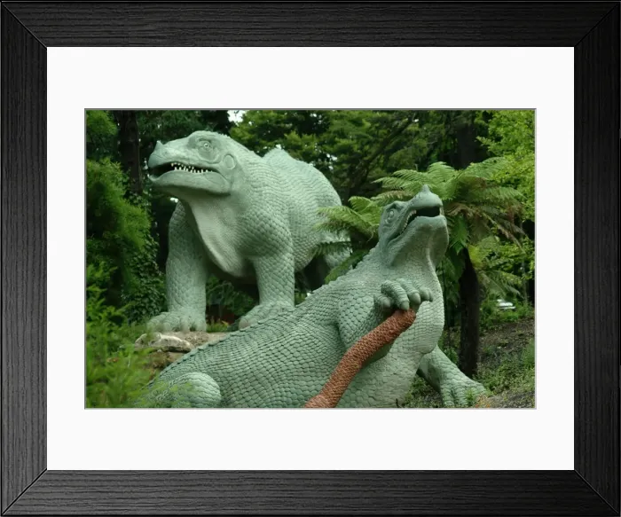 Framed Print : Crystal Palace Dinosaur Models Framed Print : Crystal Palace Dinosaur Models