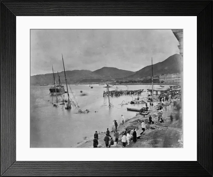 Framed Print : Hong Kong after typhoon, September 1894 Framed Print : Hong Kong after typhoon, September 1894