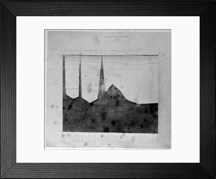 Framed Print : Chart of oceanic section, to St. Pauls Rocks Framed Print : Chart of oceanic section, to St. Pauls Rocks