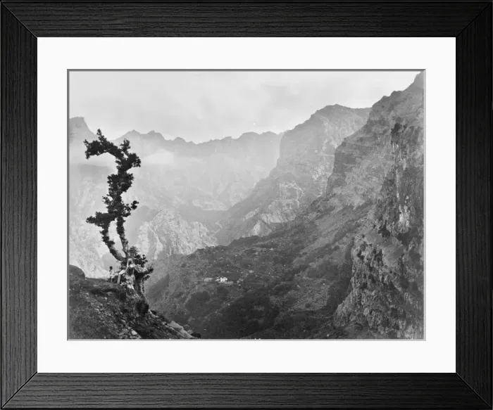 Framed Print : Distant mountains across valley, Madeira, Portugal Framed Print : Distant mountains across valley, Madeira, Portugal