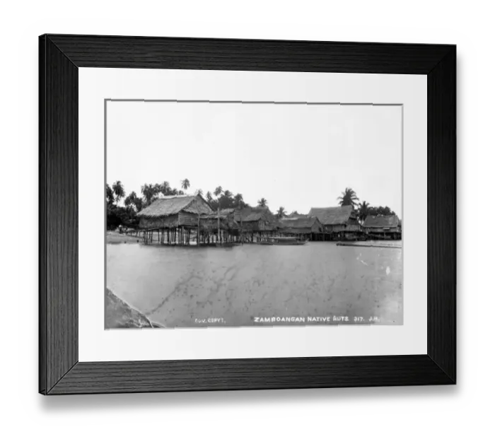 Framed Print : Zamboangan native huts. Zamboanga, Philippines Framed Print : Zamboangan native huts. Zamboanga, Philippines