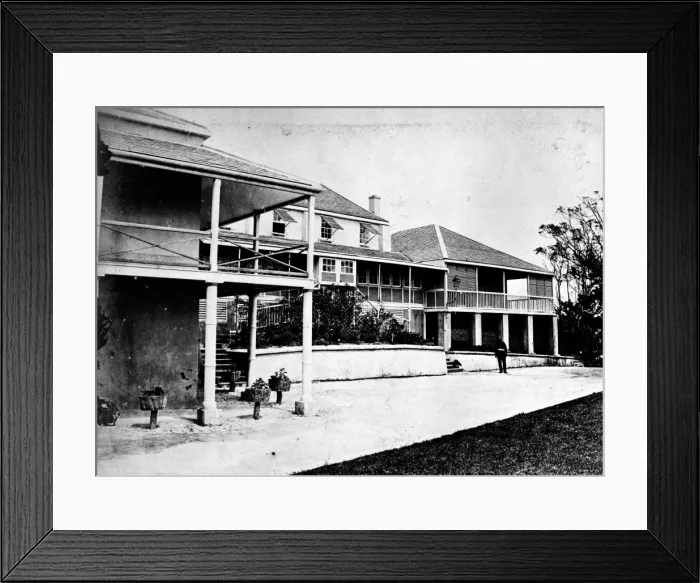 Framed Print : The Admirals House, Clarence Cove, Bermuda 1873 Framed Print : The Admirals House, Clarence Cove, Bermuda 1873
