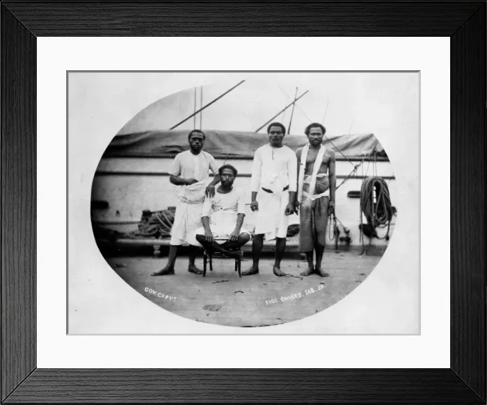 Framed Print : Fiji Chief, Kata Sauanabra of Levuka