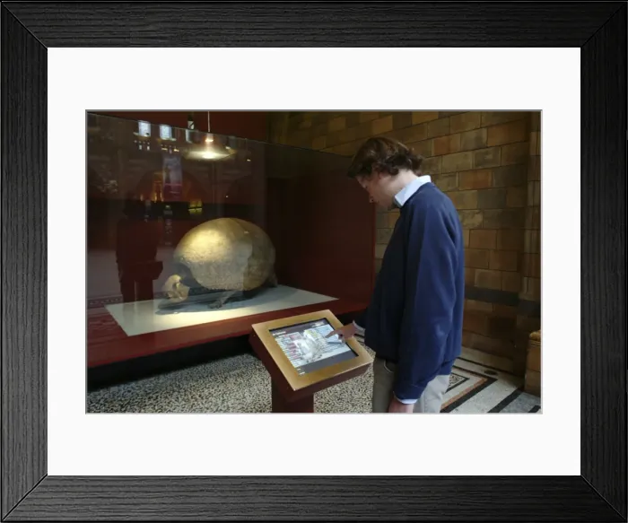 Framed Print : Touch-screen display in the Central Hall Framed Print : Touch-screen display in the Central Hall