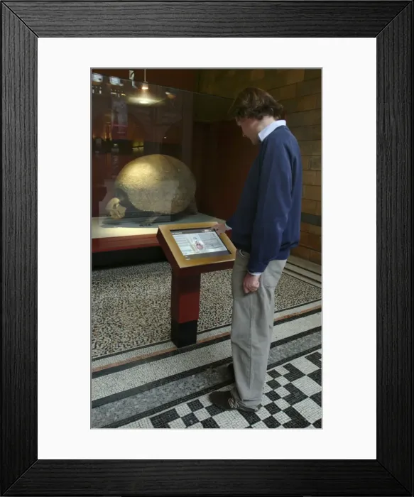 Framed Print : Touch-screen display in the Central Hall Framed Print : Touch-screen display in the Central Hall