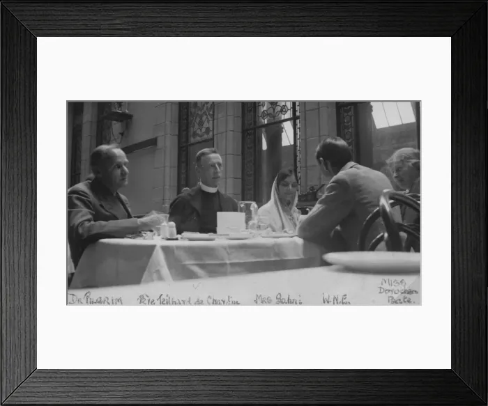 Framed Print : Dorothea Bate at lunch with collegues Framed Print : Dorothea Bate at lunch with collegues