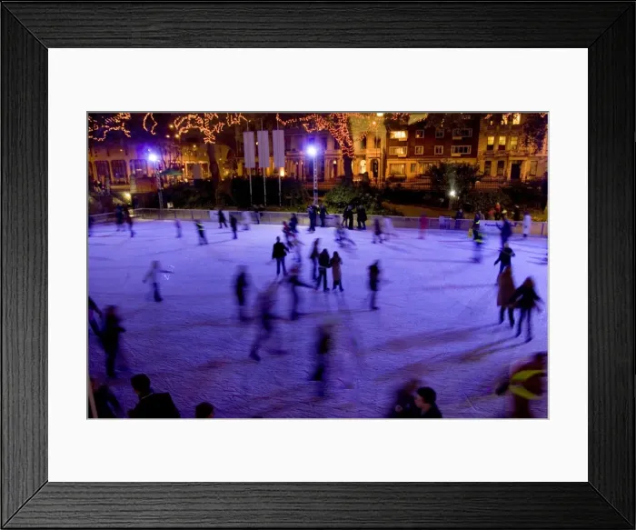 Framed Print : The ice rink at the Natural History Museum, London Framed Print : The ice rink at the Natural History Museum, London