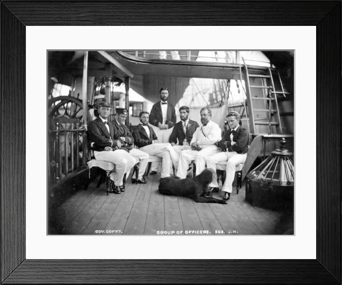 Framed Print : Group of Officers on board Challenger Framed Print : Group of Officers on board Challenger