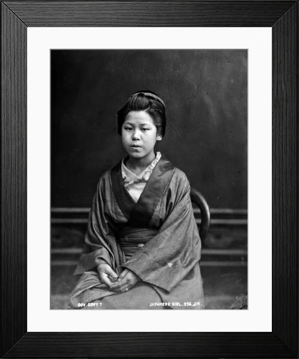 Framed Print : Japanese girl, Tahasan Miss Flower, Japan