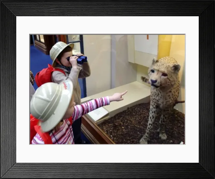 Framed Print : Children with Explorer Packs Framed Print : Children with Explorer Packs