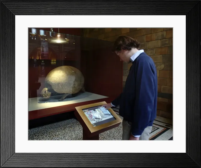 Framed Print : Touch-screen display in the Central Hall Framed Print : Touch-screen display in the Central Hall