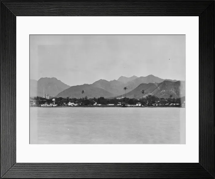 Framed Print : Honolulu from the new wharf. Honolulu, Oahu, Hawaii Framed Print : Honolulu from the new wharf. Honolulu, Oahu, Hawaii
