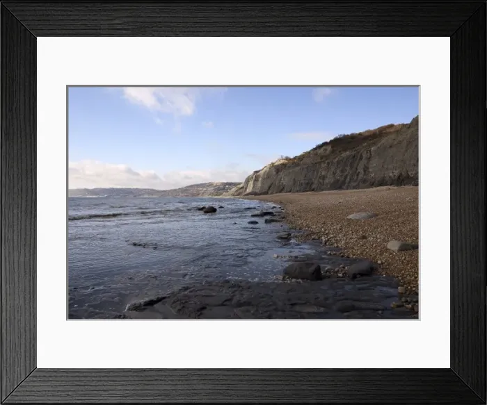 Framed Print : Excavating at Charmouth Framed Print : Excavating at Charmouth