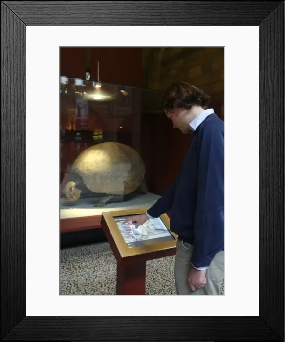 Framed Print : Touch-screen display in the Central Hall Framed Print : Touch-screen display in the Central Hall