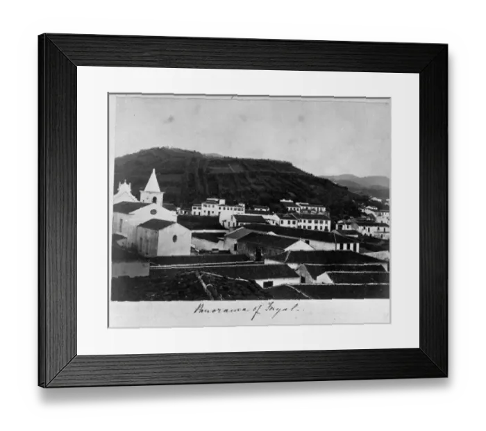 Framed Print : Fayal, Azores 1873 Framed Print : Fayal, Azores 1873