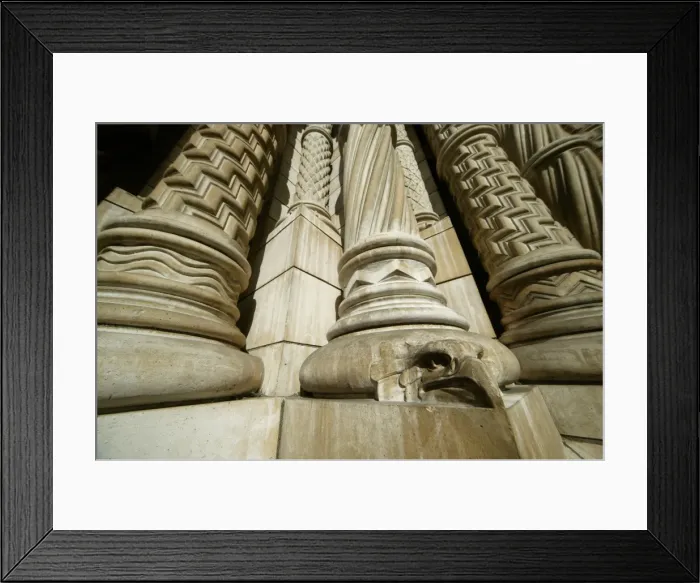 Framed Print : Stonework surrounding the front entrance to the Natural Hist Framed Print : Stonework surrounding the front entrance to the Natural Hist