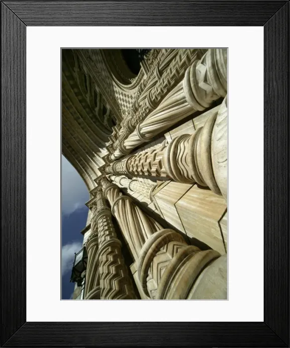 Framed Print : Stonework surrounding the front entrance to the Natural Hist Framed Print : Stonework surrounding the front entrance to the Natural Hist