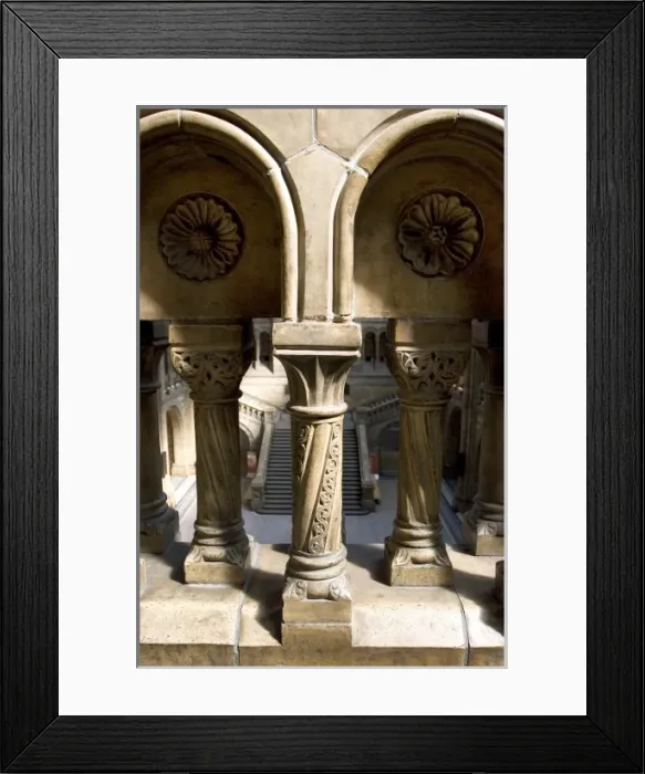 Framed Print : Decorative terracotta pillars