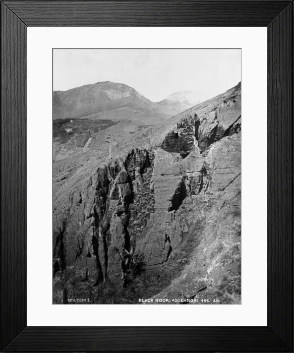 Framed Print : Black Rock, Ascension Island, c. 1870 Framed Print : Black Rock, Ascension Island, c. 1870