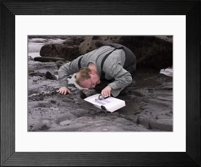 Framed Print : Excavating at Charmouth Framed Print : Excavating at Charmouth