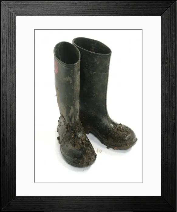 Framed Print : Wellington boots