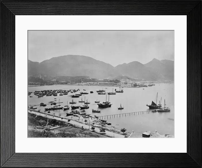 Framed Print : Harbour. A photograph taken during the voyage of H.M.S Framed Print : Harbour. A photograph taken during the voyage of H.M.S