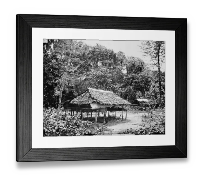Framed Print : Native Houses, Wokan, Arru Islands, Indonesia Framed Print : Native Houses, Wokan, Arru Islands, Indonesia