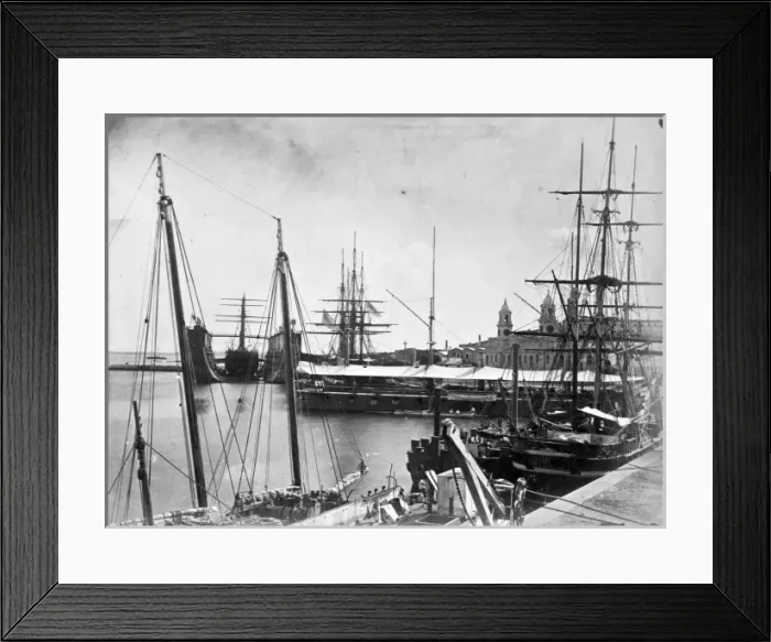 Framed Print : Floating Dock, Bermuda 1873 Framed Print : Floating Dock, Bermuda 1873