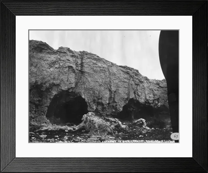 Framed Print : Entrance to a cave in Hamilton, Bermuda 1873 Framed Print : Entrance to a cave in Hamilton, Bermuda 1873