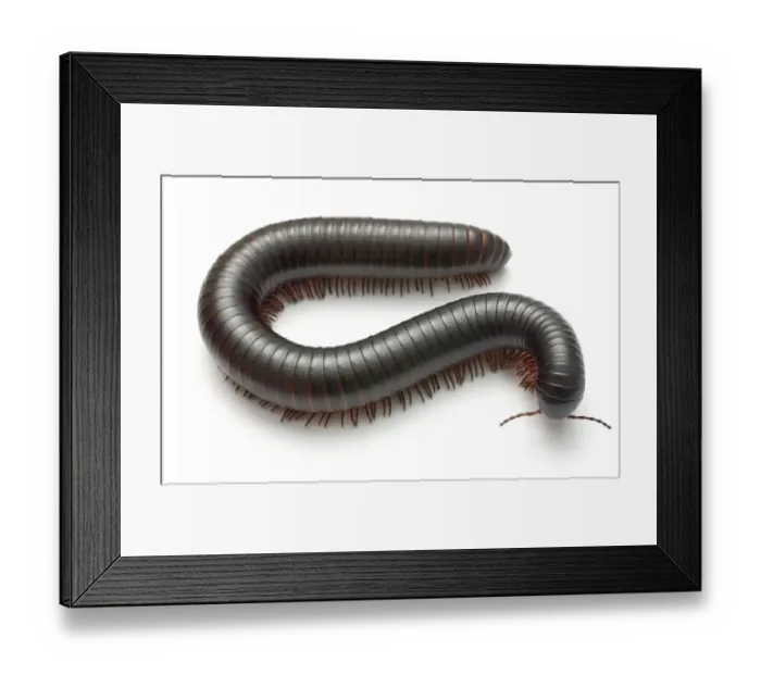 Framed Print : Archispirostreptus gigas, African giant black millipede Framed Print : Archispirostreptus gigas, African giant black millipede