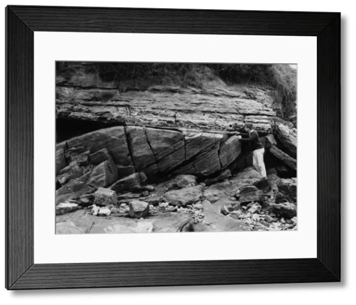 Framed Print : Triassic and Devonian rocks Framed Print : Triassic and Devonian rocks