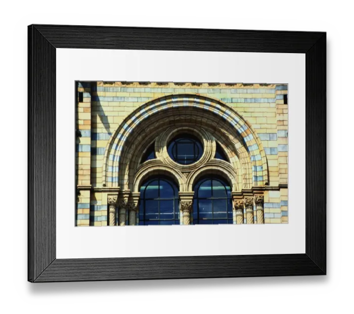 Framed Print : Detail view of the exterior of the Waterhouse Building Framed Print : Detail view of the exterior of the Waterhouse Building