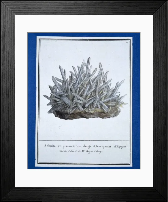 Framed Print : Plate 13 from Mineralogie Volume 1 (1790) Framed Print : Plate 13 from Mineralogie Volume 1 (1790)