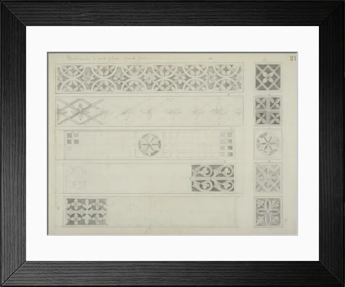Framed Print : Flowers and leaves design Framed Print : Flowers and leaves design