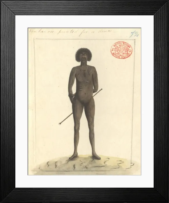 Framed Print : Full-length portrait of an Aboriginal boy named Nanberry Framed Print : Full-length portrait of an Aboriginal boy named Nanberry