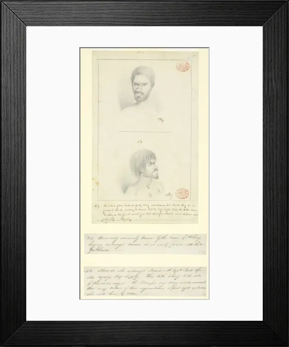 Framed Print : Portraits of Wear rung and Karra da of the Boo. roo. bee. rung Framed Print : Portraits of Wear rung and Karra da of the Boo. roo. bee. rung