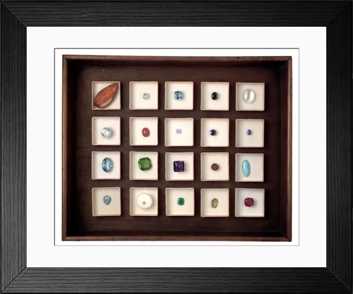 Framed Print : Tray of Precious Gemstones Framed Print : Tray of Precious Gemstones