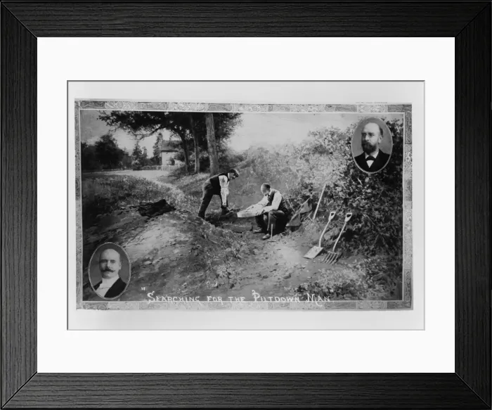 Framed Print : Searching for the Piltdown Man Framed Print : Searching for the Piltdown Man