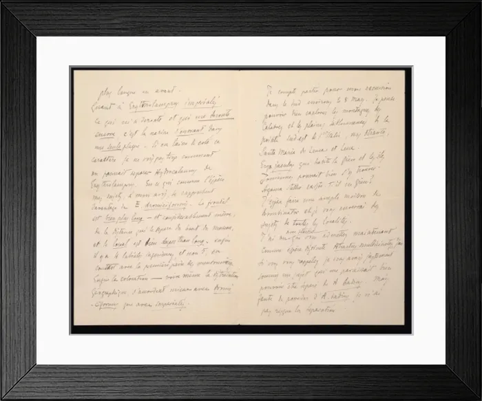 Framed Print : M. G. Peracca to G. A. Boulenger Framed Print : M. G. Peracca to G. A. Boulenger