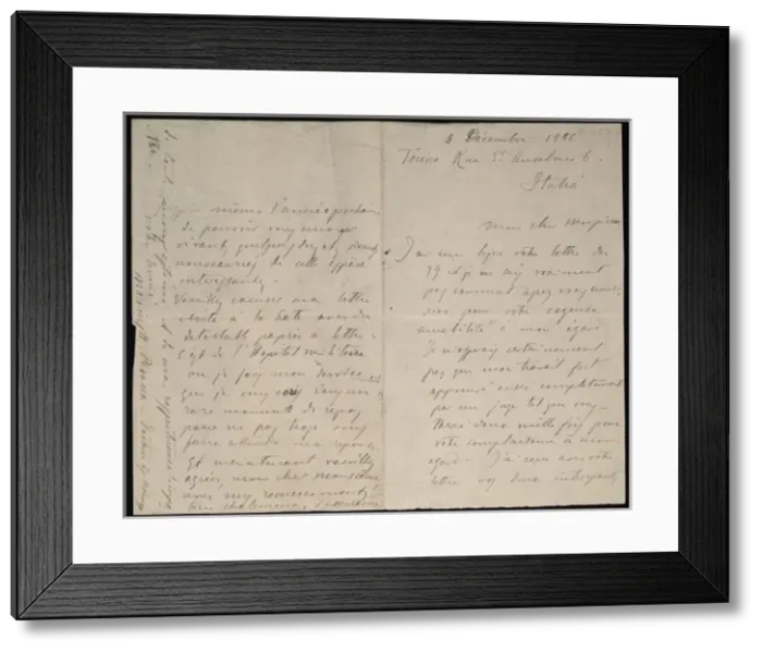 Framed Print : From M. G. Peracca to A. Gunther Framed Print : From M. G. Peracca to A. Gunther