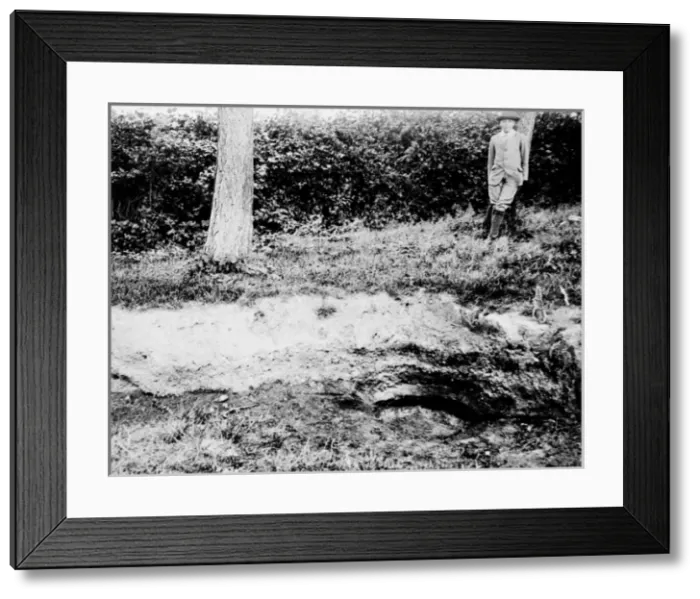 Framed Print : The Piltdown man excavation site Framed Print : The Piltdown man excavation site