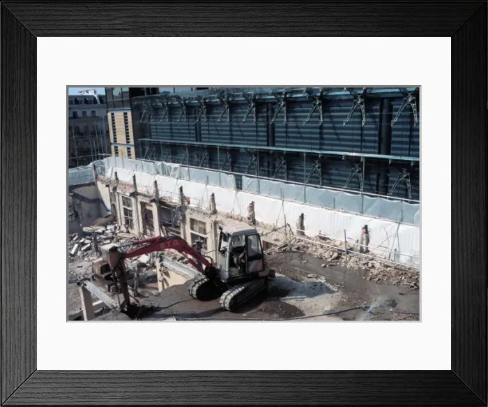 Framed Print : Demolition of the Spirit Building Framed Print : Demolition of the Spirit Building