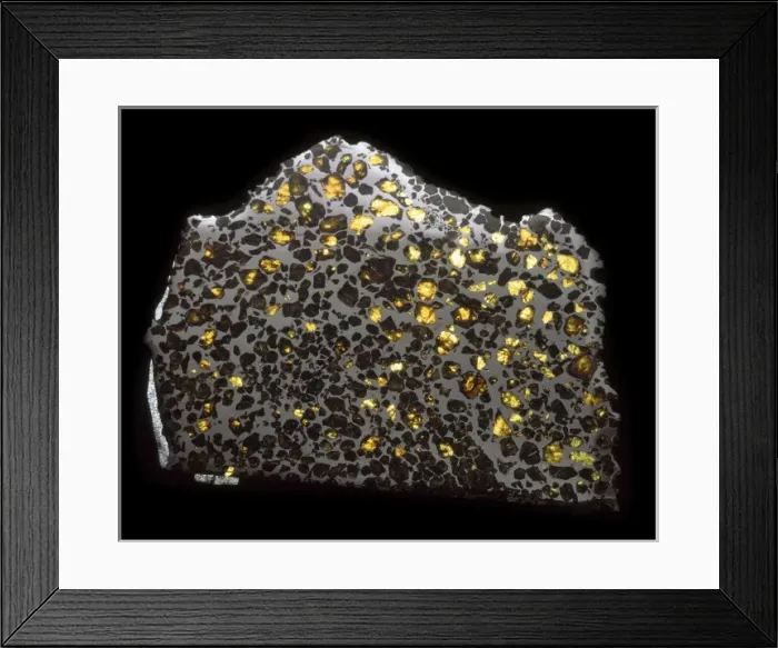 Framed Print : Pallasite slab Framed Print : Pallasite slab