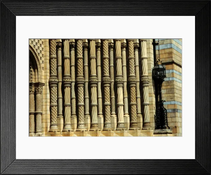Framed Print : Detail view of the exterior of the Waterhouse Building Framed Print : Detail view of the exterior of the Waterhouse Building
