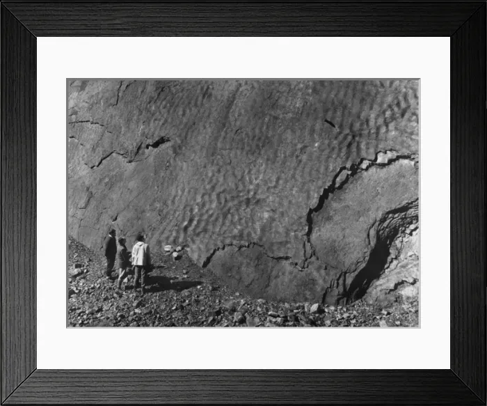Framed Print : Sandstone. Fossilised water ripple marks preserved in sandstone Framed Print : Sandstone. Fossilised water ripple marks preserved in sandstone
