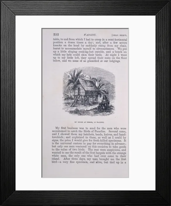 Framed Print : My house at Bessir, in Waigiou Framed Print : My house at Bessir, in Waigiou